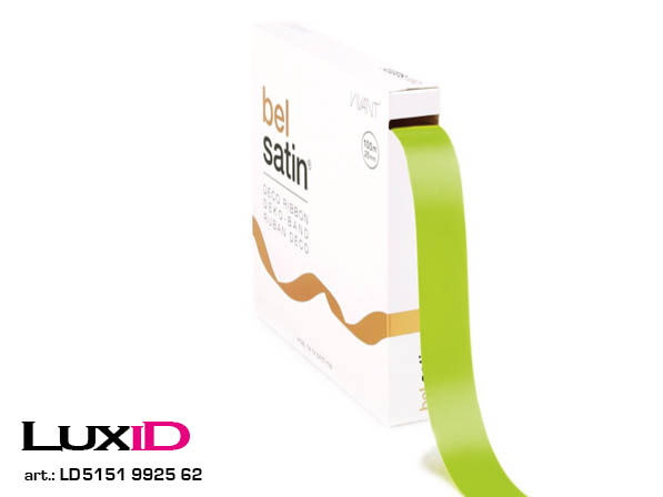 Bel satin 62 spring green 25mm x 100m